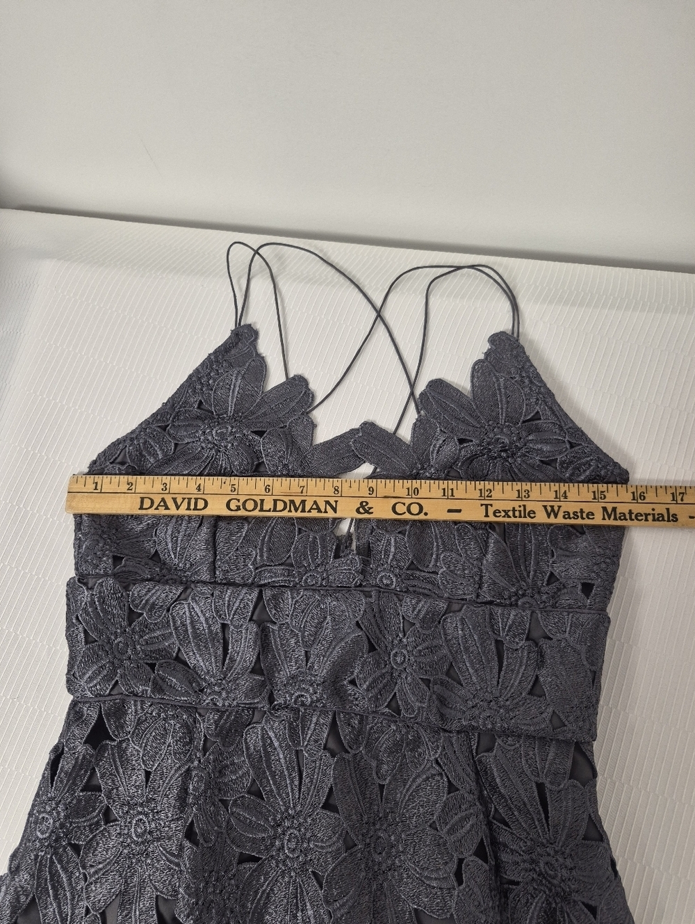 Saylor Alayna Floral Lace Applique Mini Dress sz M - Picture 6 of 11